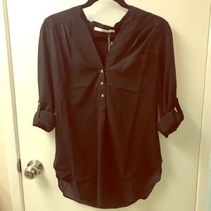 Black 3/4 Sleeves blouse. Size small.